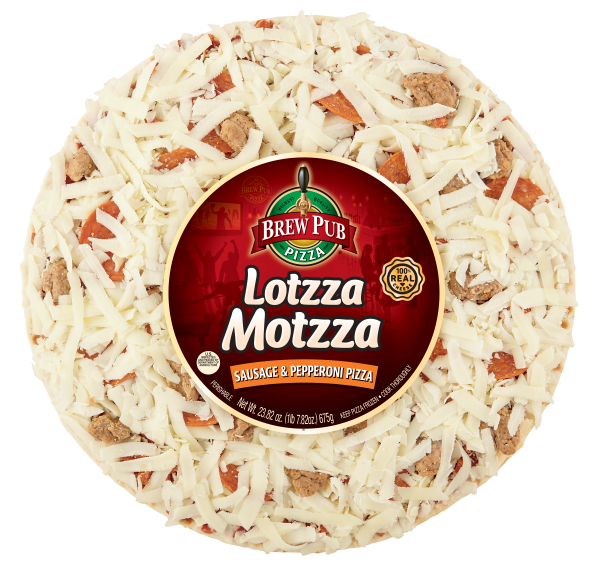 Brew Pub Lotzza Motzza Combo Pizza