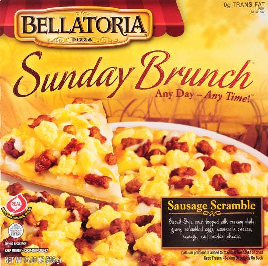 Bellatoria Sunday Brunch Sausage Scramble Pizza