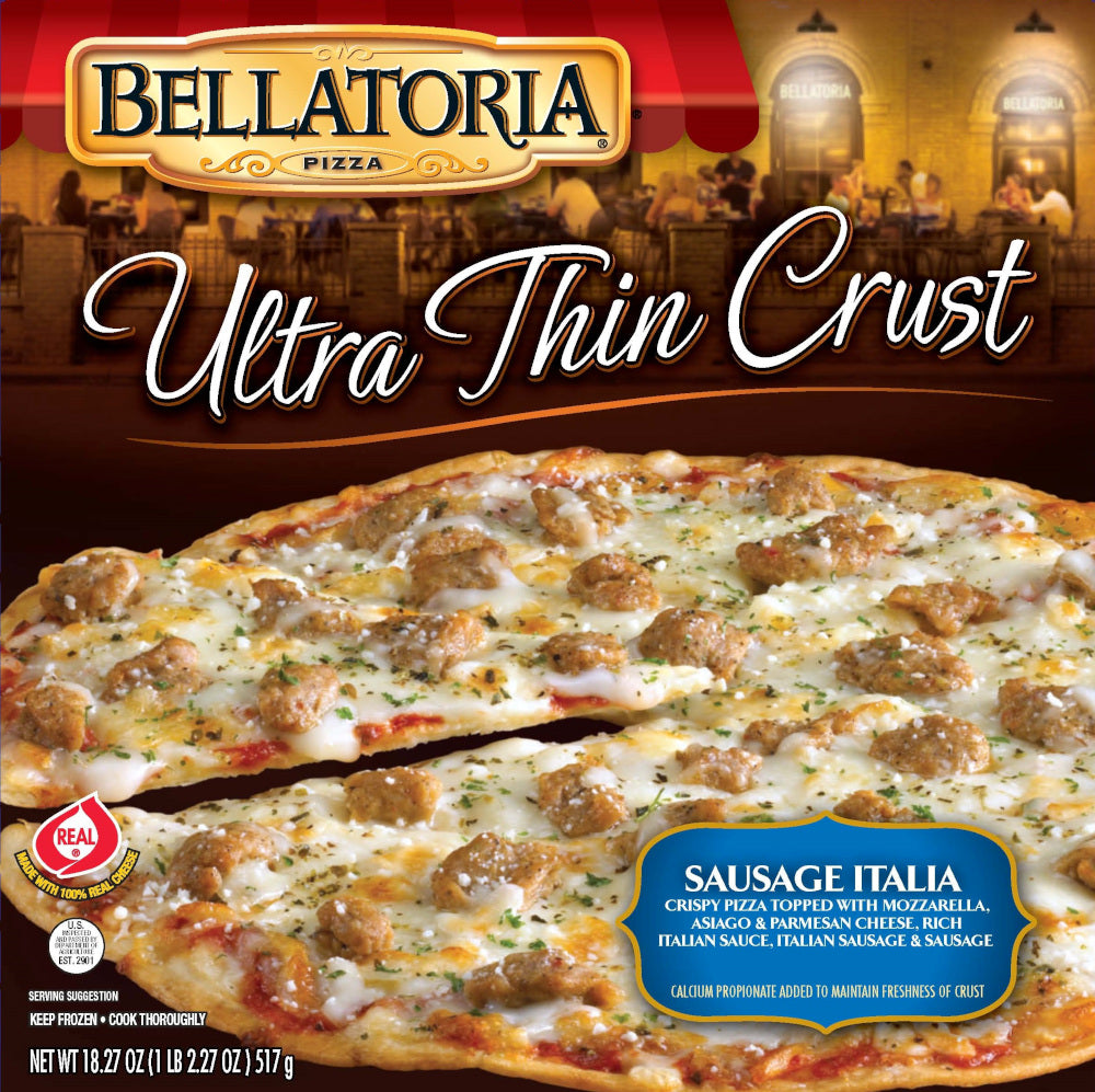 Bellatoria Ultra Thin Crust Sausage Italia Pizza