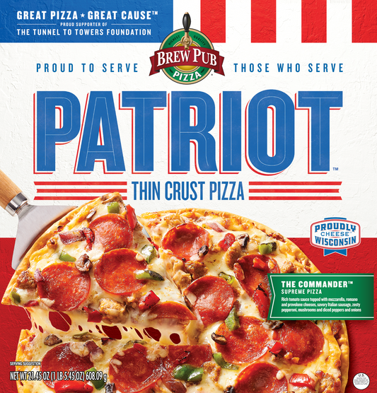 Brew Pub Patriot Thin Crust Pizza - The Commander Supreme Pizza (1 Count)