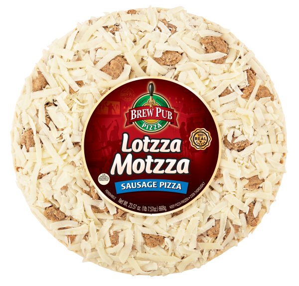 Brew Pub Lotzza Motzza Sausage Pizza