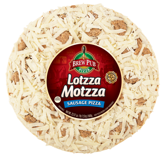 Brew Pub Lotzza Motzza Sausage Pizza