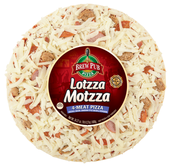 Brew Pub Lotzza Motzza 4 Meat Pizza
